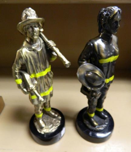 Male, Female Firefighters